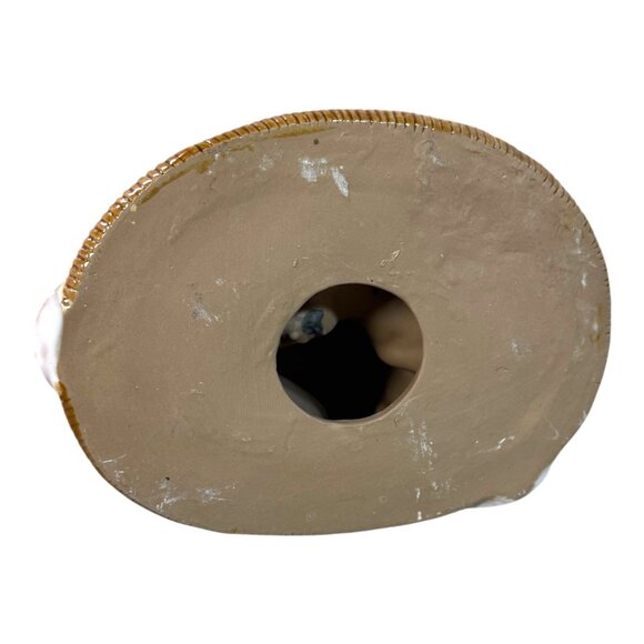 Shiwan Chinese Mudman Lotus Flower White Robe Porcelain Figurine Zhou Dunyi Poet - Picture 8 of 8